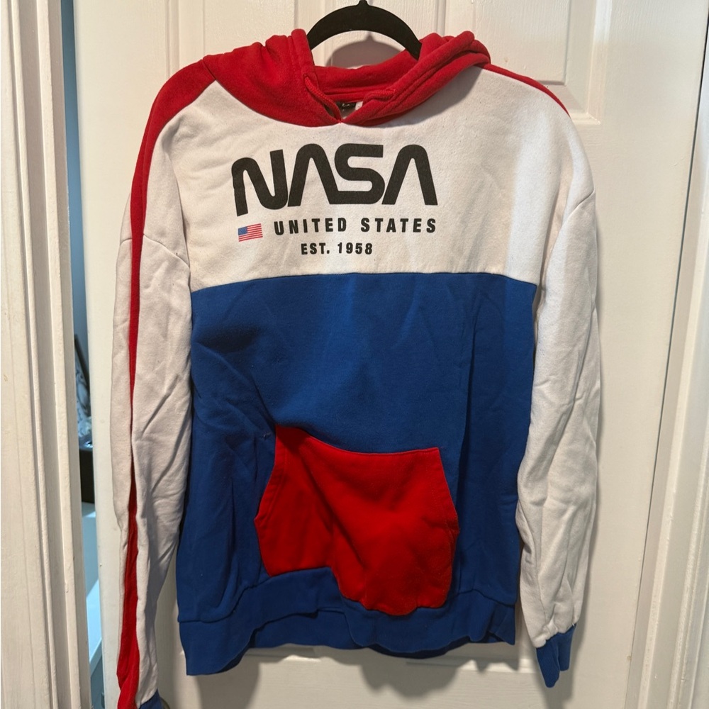 Chemistry Red and White Sweaters with Modern NASA Design